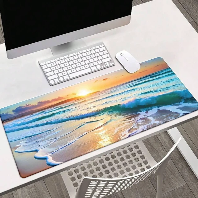 Alt view image 6 of 7 - Bks Large Mouse Pad Desk Mat with Stitched Edges Non-Slip Rubber Base for Gaming Office Computer Desktop Accessories