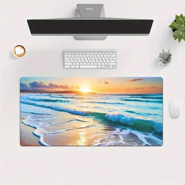 Alt view image 7 of 7 - Bks Large Mouse Pad Desk Mat with Stitched Edges Non-Slip Rubber Base for Gaming Office Computer Desktop Accessories