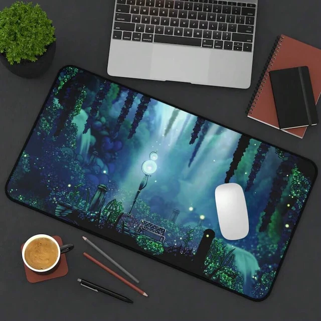 Alt view image 7 of 7 - Bks Hollow Knight Greenpath Desk Mat, High-Quality Gaming Mouse Pad, Hallownest Design, Non-Slip Rubber Base, Waterproof Surface