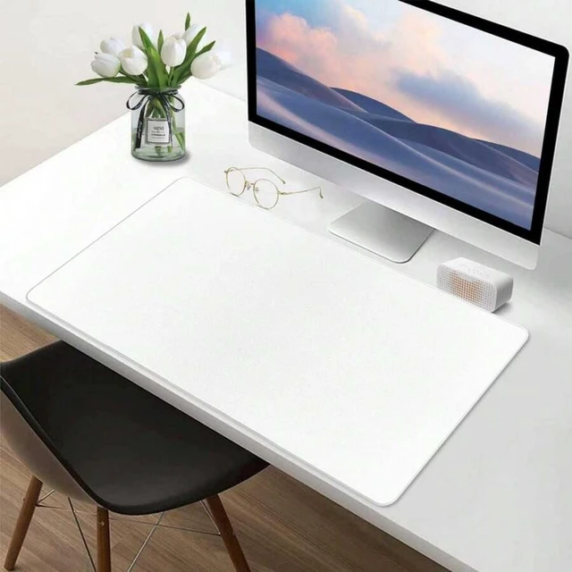 Alt view image 4 of 7 - Bks Large E-Sports Gaming Mouse Pad Dark Green Fan Pattern Non-Slip Washable Rubber Base Desk Mat Office Desktop Decoration