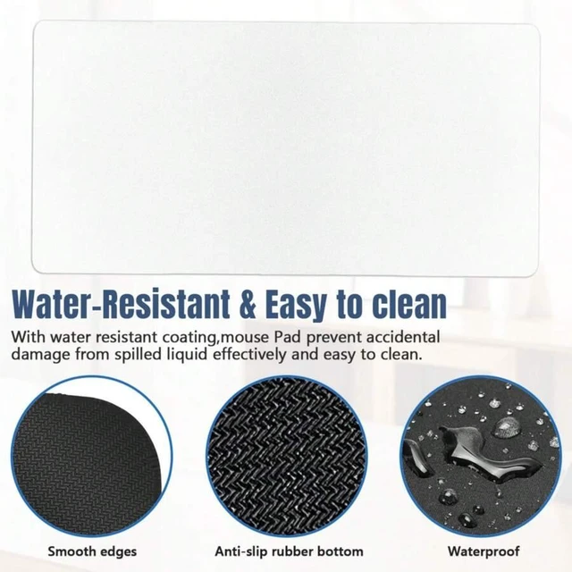 Alt view image 6 of 7 - Bks Large E-Sports Gaming Mouse Pad Dark Green Fan Pattern Non-Slip Washable Rubber Base Desk Mat Office Desktop Decoration