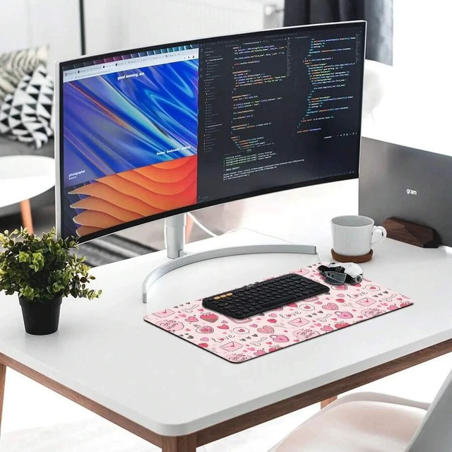 Alt view image 3 of 7 - Bks Large Gaming Mouse Pad 31.5 X 15.75 Inch Non-Slip Rubber Base Desk Mat For PC Laptop 31.5 Inch