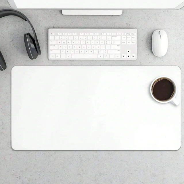 Alt view image 3 of 6 - Bks Large Extended Desk Pad Mouse Mat, Non-Slip Rubber Base, Smooth Fabric Surface for Office Gaming Laptop (15.75x35.43 Inch)