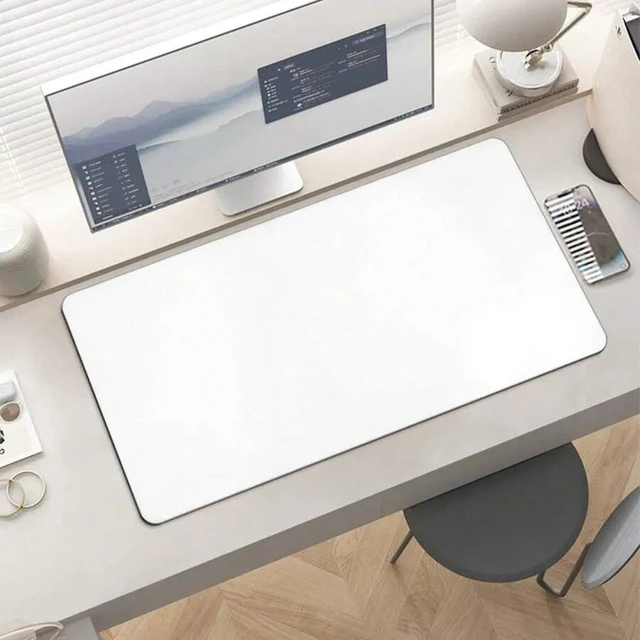 Alt view image 4 of 6 - Bks Large Extended Desk Pad Mouse Mat, Non-Slip Rubber Base, Smooth Fabric Surface for Office Gaming Laptop (15.75x35.43 Inch)