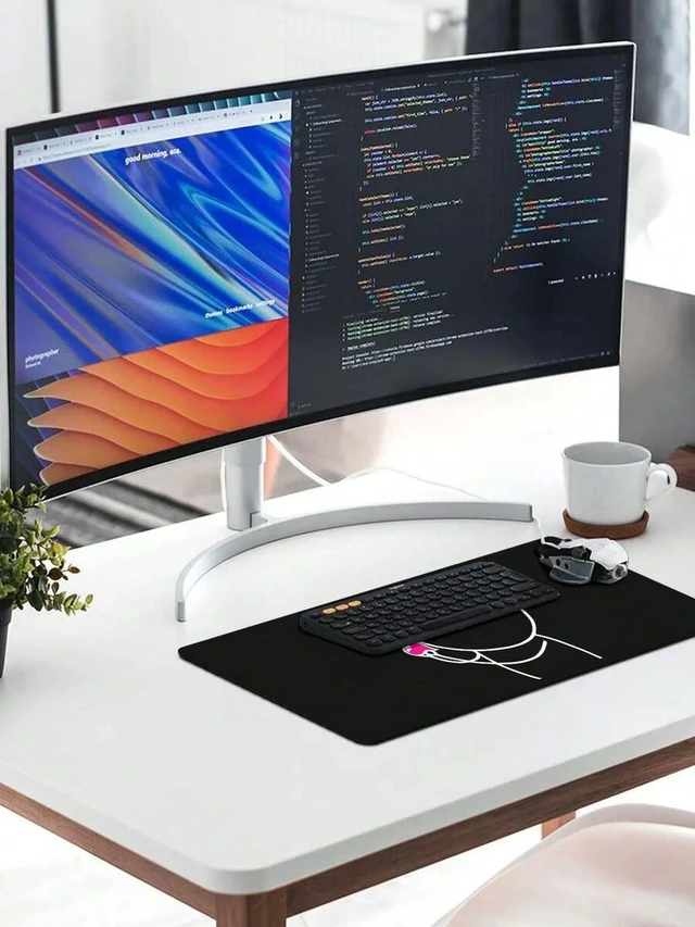 Alt view image 2 of 6 - Bks Large Mouse Pad XXL Gaming Desk Mat Extended Full Size Desktop Pad for Keyboard Laptop Computer 35.43 x 15.75 Inch Non-Slip Rubber Base