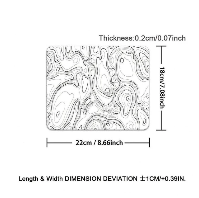 Main image of Bks Topographic Map Gaming Mouse Pad Large Extended Mat Non-Slip Rubber Base Stitched Edges for Laptop Keyboard Home Office