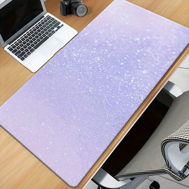 Alt view image 3 of 6 - Bks Purple Gradient Glitter Mouse Pad Non-Slip Rubber Base for Gaming Office PC Laptop Desk Mat
