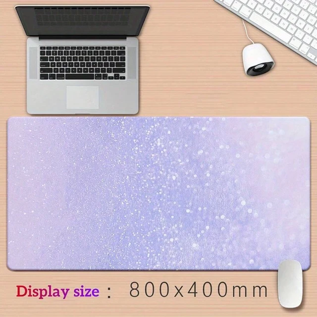 Alt view image 4 of 6 - Bks Purple Gradient Glitter Mouse Pad Non-Slip Rubber Base for Gaming Office PC Laptop Desk Mat