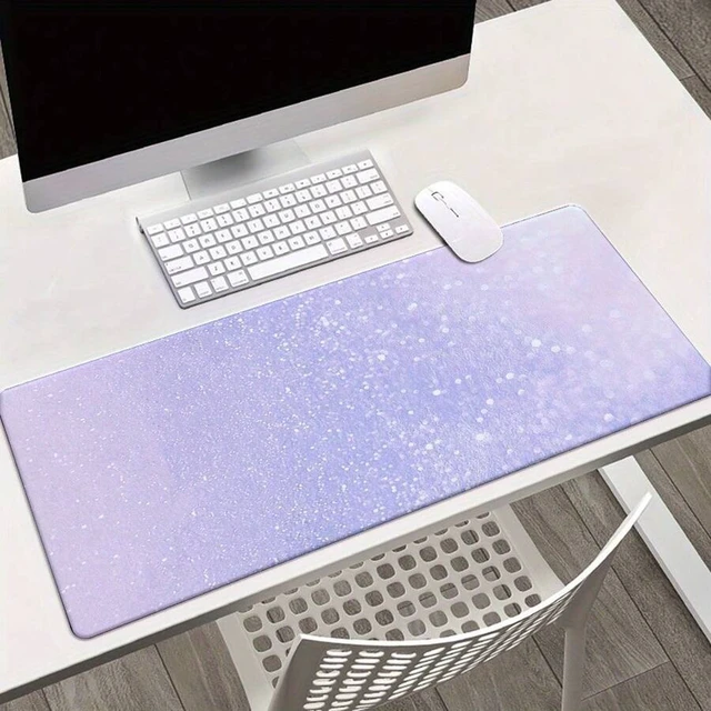 Alt view image 6 of 6 - Bks Purple Gradient Glitter Mouse Pad Non-Slip Rubber Base for Gaming Office PC Laptop Desk Mat