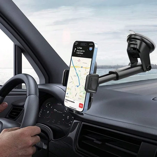 Alt view image 4 of 7 - Bks 360° Rotatable Dashboard Car Phone Holder, 270° Swivel Head, Flexible PVC Material, Universal Mount for iPhone Android Smartphones