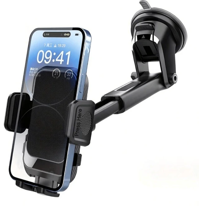Alt view image 2 of 7 - Bks 360° Rotatable Dashboard Car Phone Holder, 270° Swivel Head, Flexible PVC Material, Universal Mount for iPhone Android Smartphones