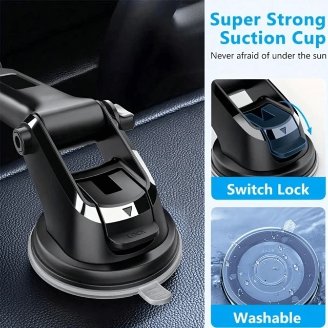 Alt view image 5 of 7 - Bks 360° Rotatable Dashboard Car Phone Holder, 270° Swivel Head, Flexible PVC Material, Universal Mount for iPhone Android Smartphones