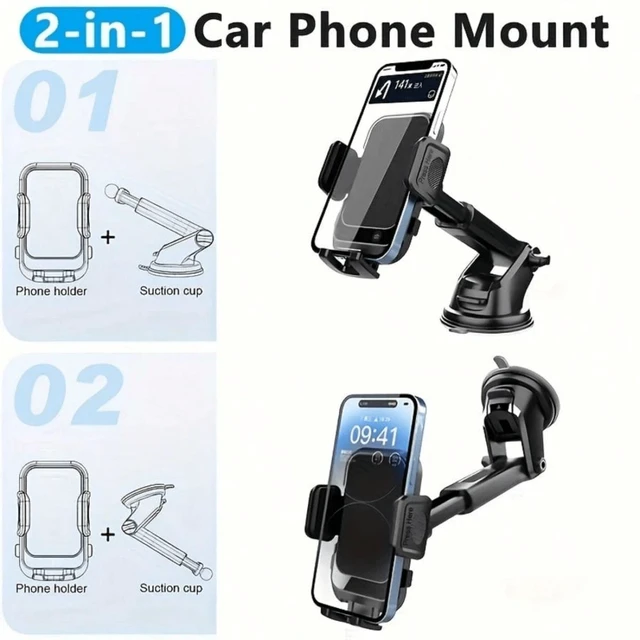 Alt view image 7 of 7 - Bks 360° Rotatable Dashboard Car Phone Holder, 270° Swivel Head, Flexible PVC Material, Universal Mount for iPhone Android Smartphones