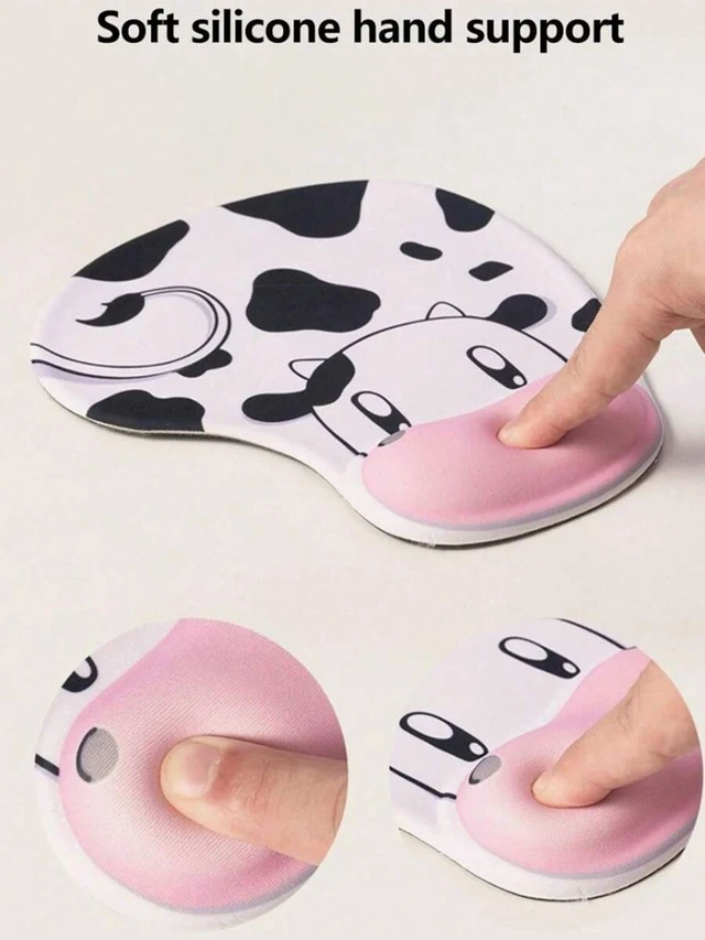 Alt view image 3 of 7 - Bks Cute Cartoon Sheep Silicone Mouse Pad With Wrist Support 3D Effect Back To School Gaming Desk Accessories Office Supplies