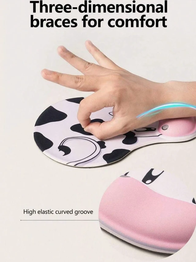Alt view image 4 of 7 - Bks Cute Cartoon Sheep Silicone Mouse Pad With Wrist Support 3D Effect Back To School Gaming Desk Accessories Office Supplies