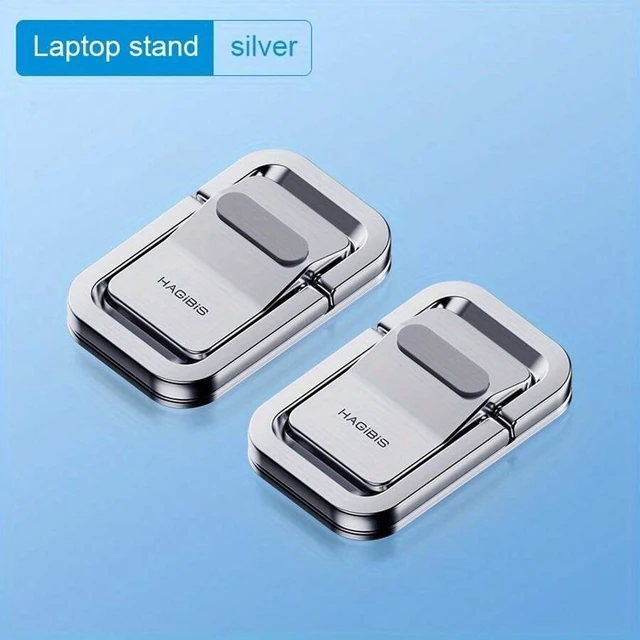 Alt view image 6 of 7 - Bks Height Adjustable Laptop Stand Portable Invisible Riser Ergonomic Aluminum Cooling Pad for MacBook Pro Air Tablets
