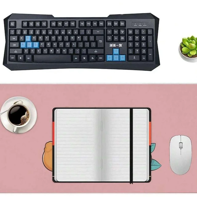 Alt view image 4 of 6 - Bks XXL Large Gaming Mouse Pad Non-Slip Rubber Base Extended Keyboard Mat 35.43 X 15.75 Inch for Desk Office