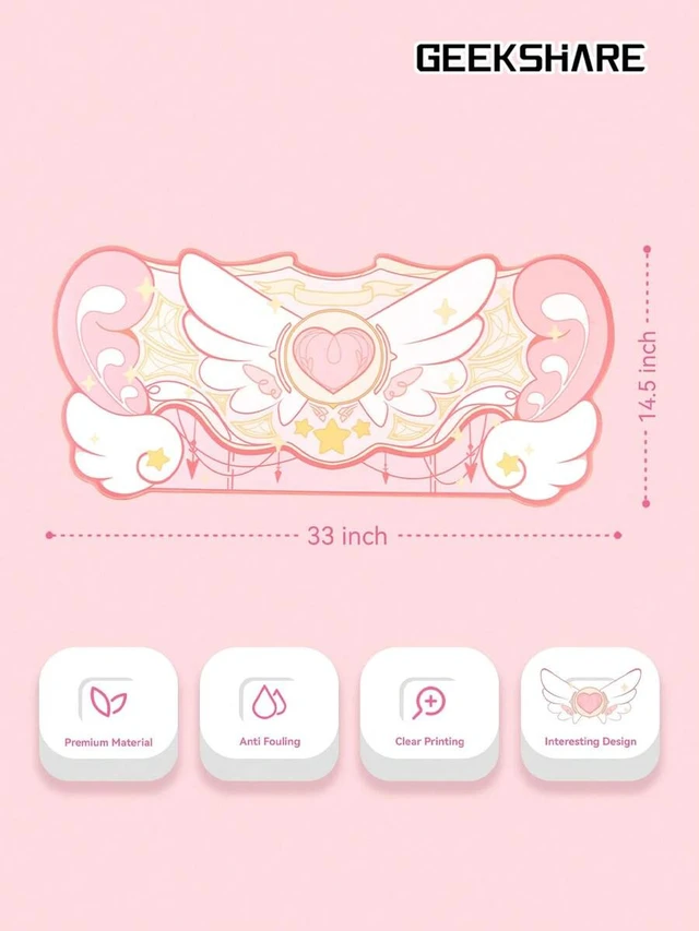 Alt view image 2 of 7 - Bks Anime Style Mouse Pad Star Wings Story Fashionable Gaming Surface Large