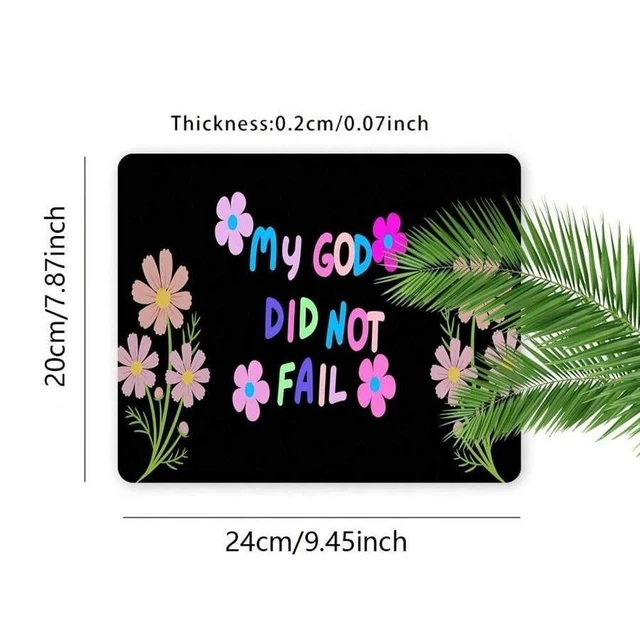 Alt view image 7 of 7 - Bks Floral Pattern Desk Mat, Large Mouse Pad with Rubber Base, Stitched Edge Anti-Slip, Extra Large Gaming Accessory for Office and Home