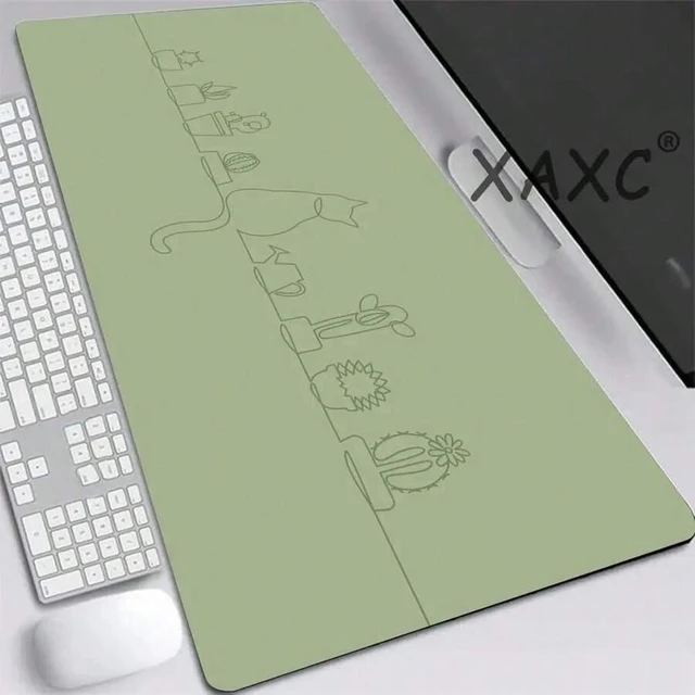 Alt view image 2 of 7 - Bks Large Gaming Mouse Pad Non-Slip Rubber Base Polyester Desk Mat for Laptop PC Office Sage
