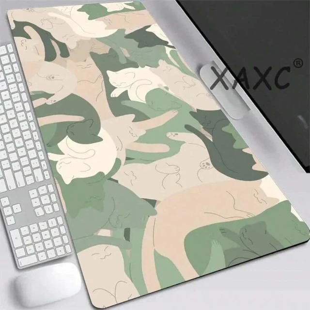 Alt view image 3 of 7 - Bks Large Gaming Mouse Pad Non-Slip Rubber Base Polyester Desk Mat for Laptop PC Office Sage