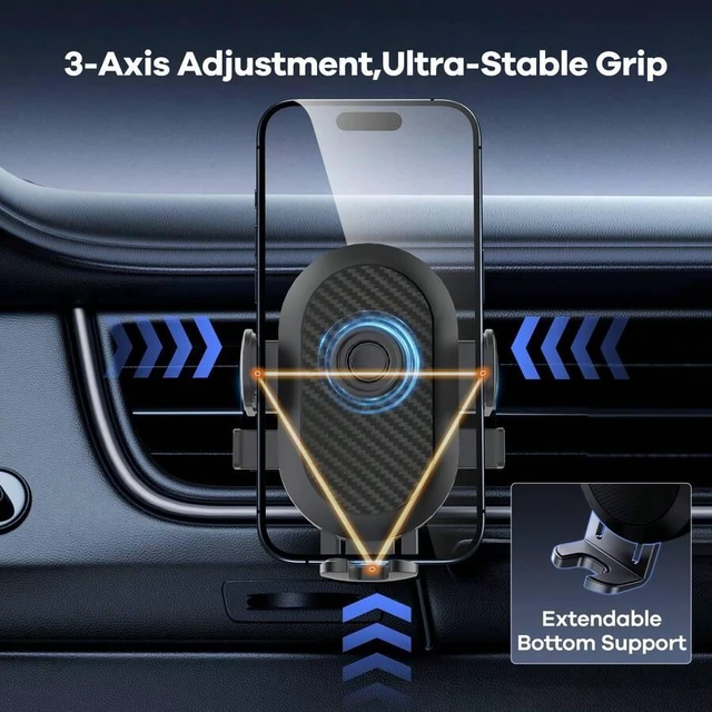 Alt view image 5 of 7 - Bks Cup Car Phone Holder One-Key Dashboard Lock 360 Rotation Adjustable For 4-7 Inch Phones Essential Travel Accessory