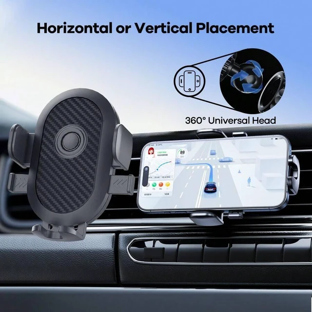Alt view image 3 of 7 - Bks Cup Car Phone Holder One-Key Dashboard Lock 360 Rotation Adjustable For 4-7 Inch Phones Essential Travel Accessory