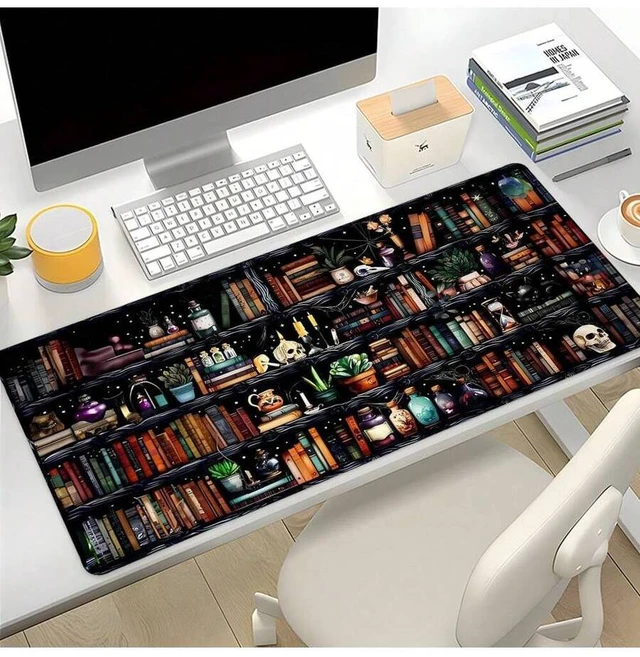 Main image of Bks XL Mouse Pad Art Design Desk Mat Non-Slip Rubber Base Stitched Edge Gaming Keyboard Pad for Office Home