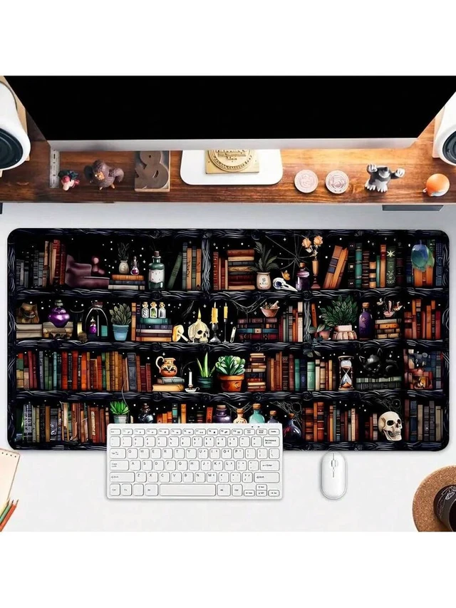 Alt view image 3 of 7 - Bks XL Mouse Pad Art Design Desk Mat Non-Slip Rubber Base Stitched Edge Gaming Keyboard Pad for Office Home