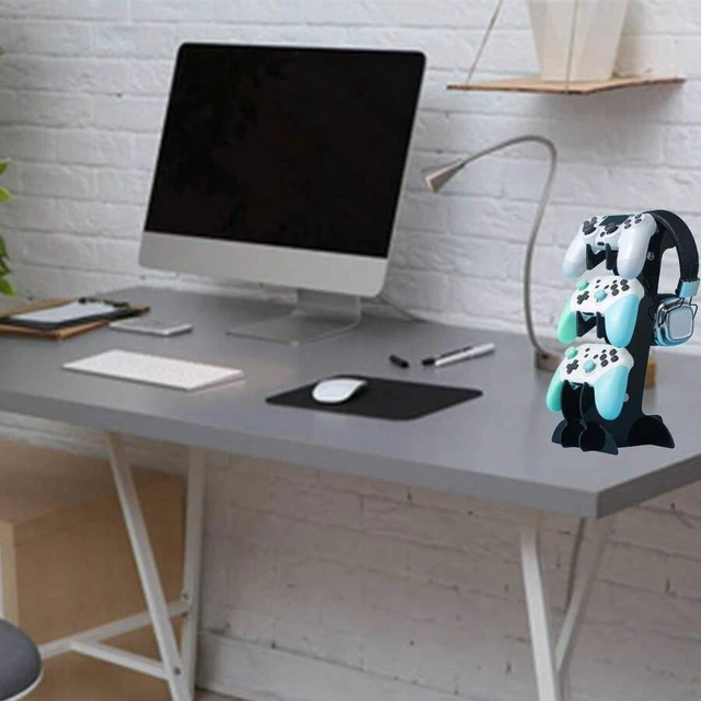 Alt view image 7 of 7 - Bks 3-Layer Acrylic Controller Stand & Headphone Holder Game Accessory Storage Organizer Universal
