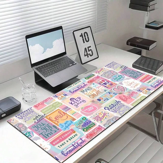 Alt view image 2 of 6 - Bks Extra Large Gaming Mouse Pad Graffiti Design Non-Slip Rubber Base Washable Durable Mat for Desk Office Esports Setup