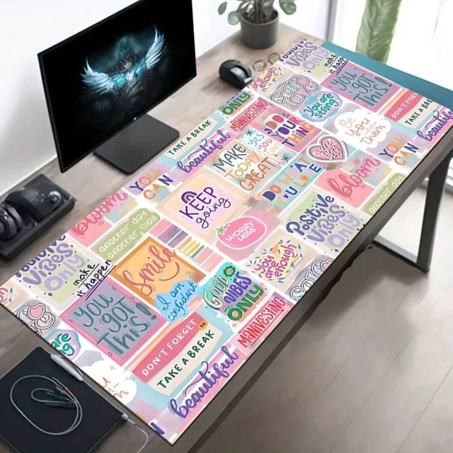 Main image of Bks Extra Large Gaming Mouse Pad Graffiti Design Non-Slip Rubber Base Washable Durable Mat for Desk Office Esports Setup
