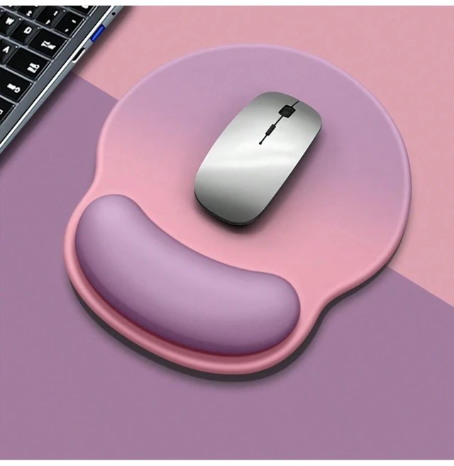 Alt view image 4 of 7 - Bks Gradient Colored Rubber Mouse Pad With Wrist Guard, Thickened Anti Slip Desk Mat for Office Gaming Study Supplies