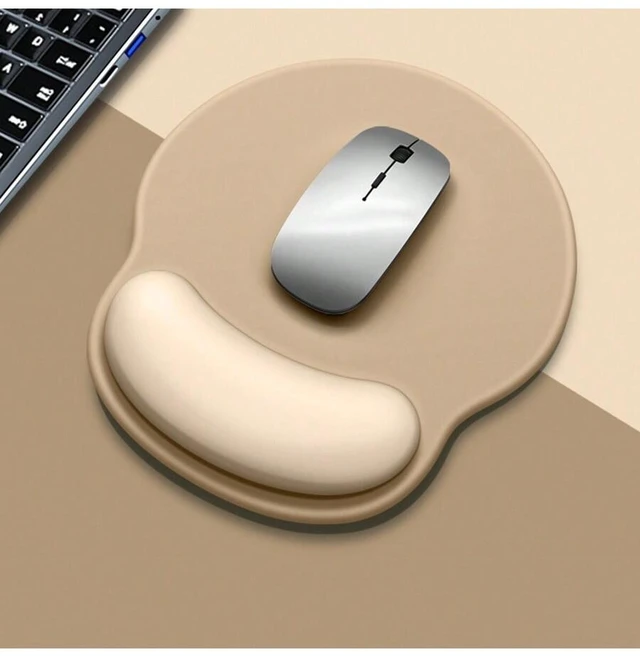 Alt view image 6 of 7 - Bks Gradient Colored Rubber Mouse Pad With Wrist Guard, Thickened Anti Slip Desk Mat for Office Gaming Study Supplies