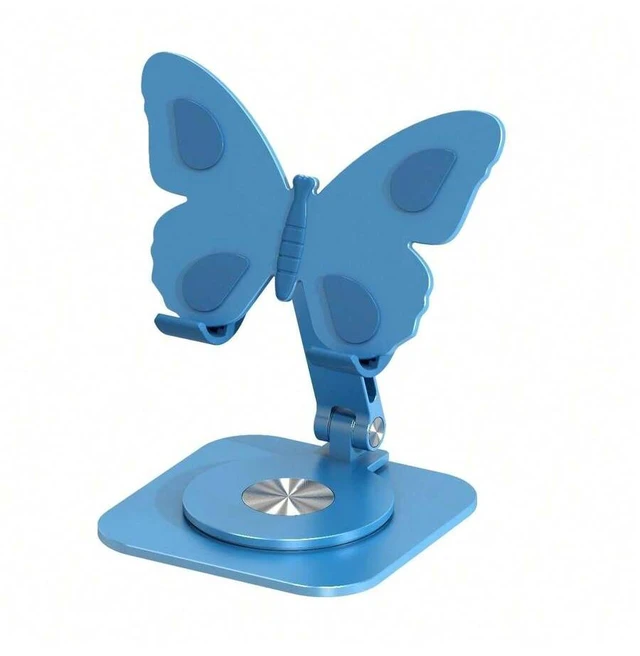 Alt view image 2 of 7 - Bks 360 Rotating Foldable Phone Stand Aluminum Alloy Desktop Holder for Desk Video Watching