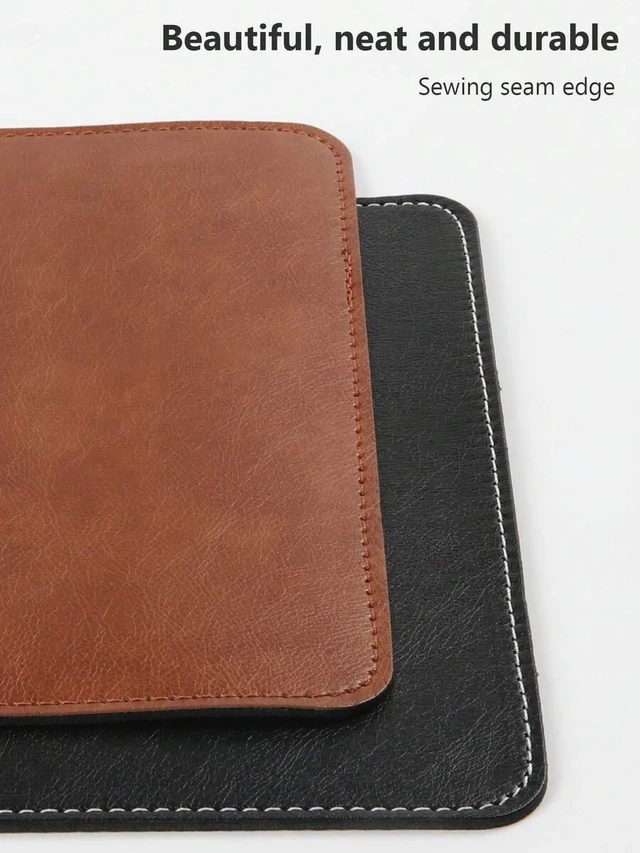 Alt view image 7 of 7 - Bks Leather Mouse Pad Waterproof Rubber Anti-Slip Base for Computer Desk and Notebook Suitable