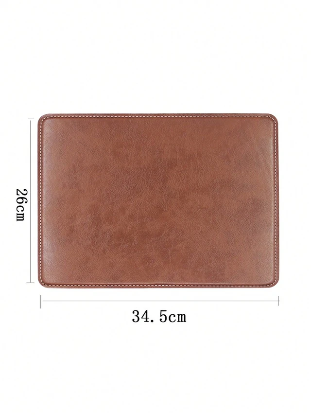 Alt view image 2 of 7 - Bks Leather Mouse Pad Waterproof Rubber Anti-Slip Base for Computer Desk and Notebook Suitable
