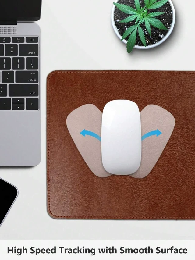 Alt view image 7 of 7 - Bks Leather Mouse Pad Waterproof Rubber Anti-Slip Base for Computer Desk and Notebook Suitable