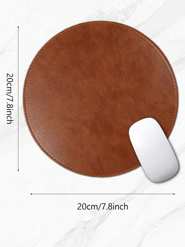Alt view image 2 of 7 - Bks Leather Mouse Pad Waterproof Rubber Anti-Slip Base for Computer Desk and Notebook Suitable