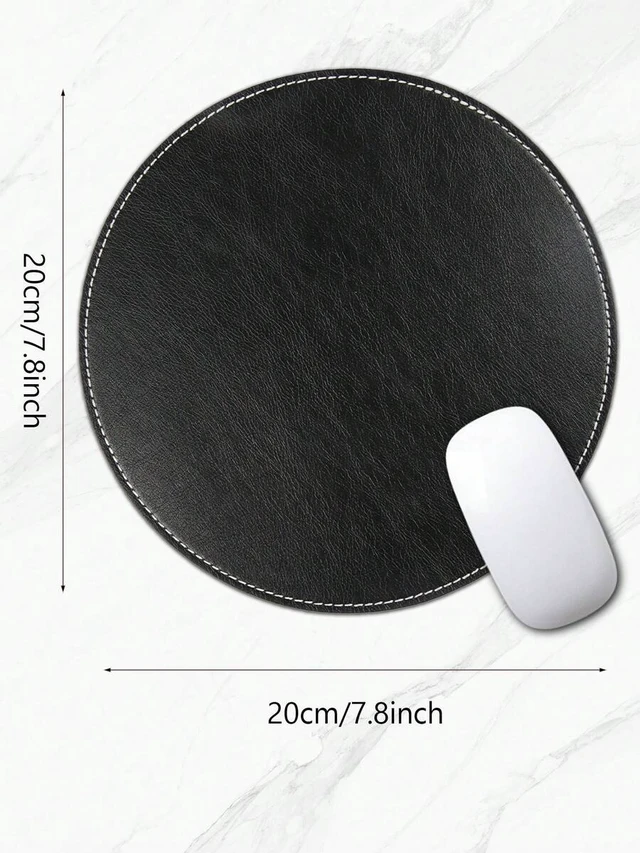Alt view image 2 of 7 - Bks Leather Mouse Pad Waterproof Rubber Anti-Slip Base for Computer Desk and Notebook Suitable