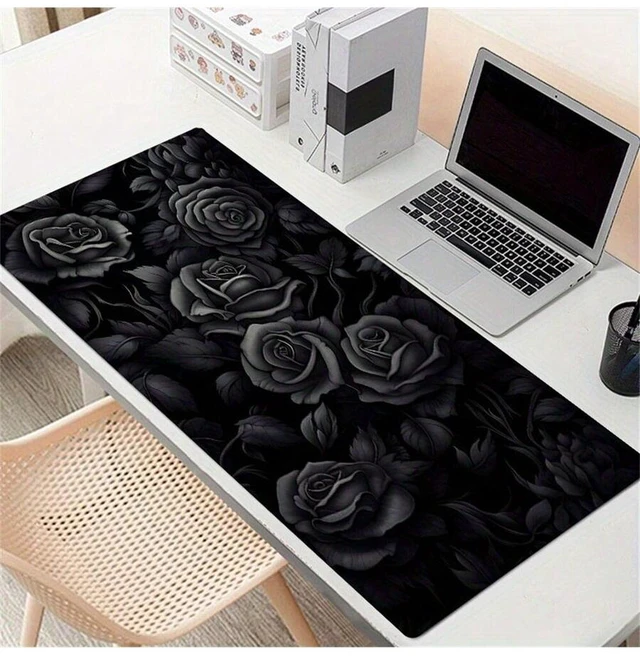 Main image of Bks Large Floral Mouse Pad Art Design Non-Slip Rubber Base Stitched Edges Desk Mat For Work Gaming Office Home Gift
