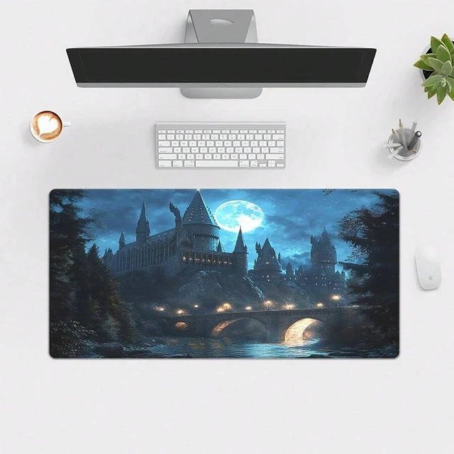 Alt view image 2 of 7 - Bks Large Gaming Mouse Pad, High-Definition Castle Print, Anti-Slip Rubber Base, Keyboard-Friendly Mat for PC Laptop Office Home (Washable) 2D Flat