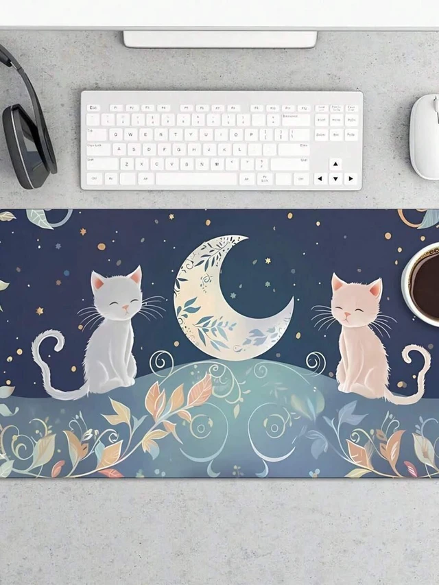 Main image of Bks Gaming Mouse Pad Large Extended Desk Mat Non-Slip Base Anti-Fray Stitched Edges For PC Gamers Streamers