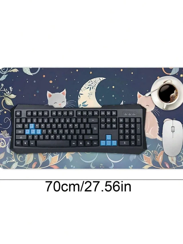 Alt view image 5 of 5 - Bks Gaming Mouse Pad Large Extended Desk Mat Non-Slip Base Anti-Fray Stitched Edges For PC Gamers Streamers