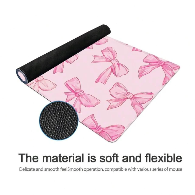 Alt view image 5 of 7 - Bks Large Mouse Pad Office Desk Mat Full Edge Locking Anti-Slip Rubber Bottom Texture Gaming Mousepad Cartoon Pattern Back To School