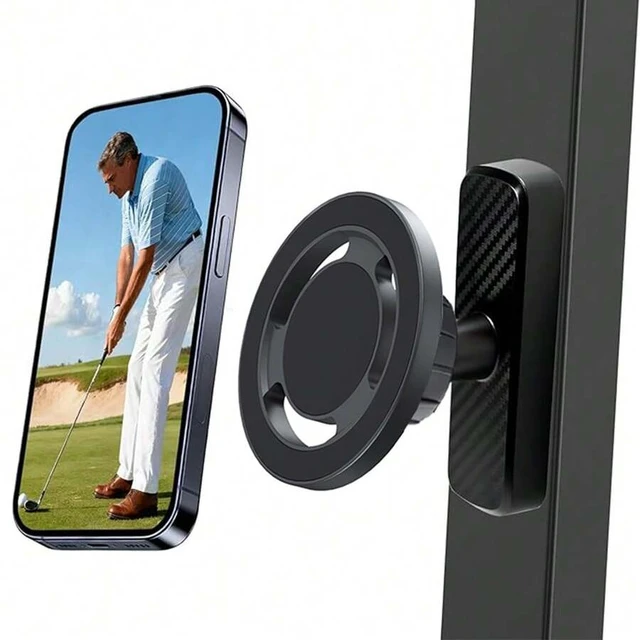 Alt view image 2 of 7 - Bks Magnetic Phone Holder for Golf Cart Treadmill Bike Fitness Equipment Hands-Free Training Mount