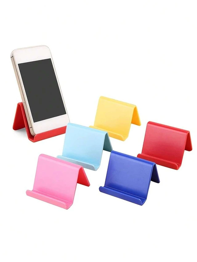 Alt view image 4 of 7 - Bks 2pcs Integrated Desk Mobile Phone Holder Stand for Bedside Tablet Watching Movies Creative Design Multicolor