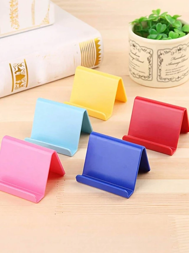 Alt view image 6 of 7 - Bks 2pcs Integrated Desk Mobile Phone Holder Stand for Bedside Tablet Watching Movies Creative Design Multicolor
