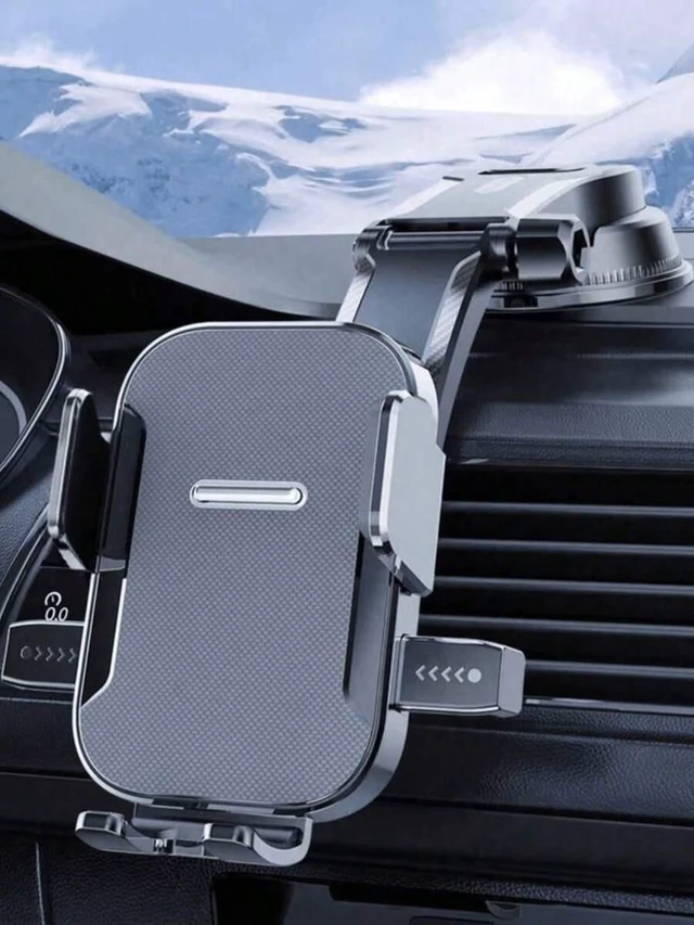 Alt view image 2 of 7 - Bks Car Air Vent Phone Holder Mount Adjustable Auto Lock Suction Cup Compatible Android Devices