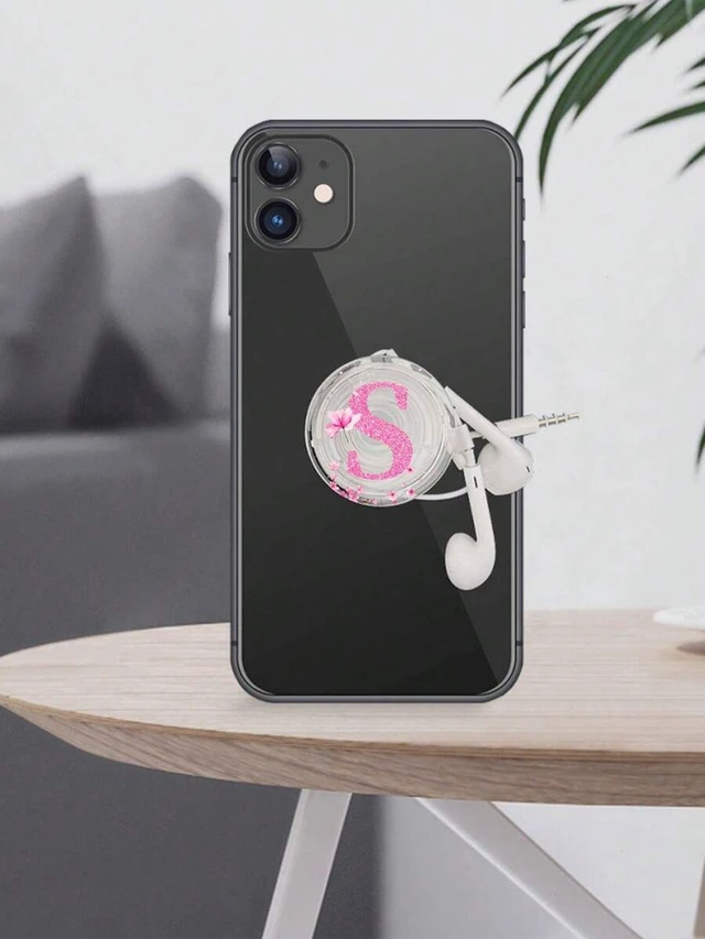 Alt view image 4 of 5 - Bks Retractable Phone Grip Holder, Universal Smartphone Stand & Handle, Foldable Transparent Letter Design, Pink Multicolor Wedding Gift